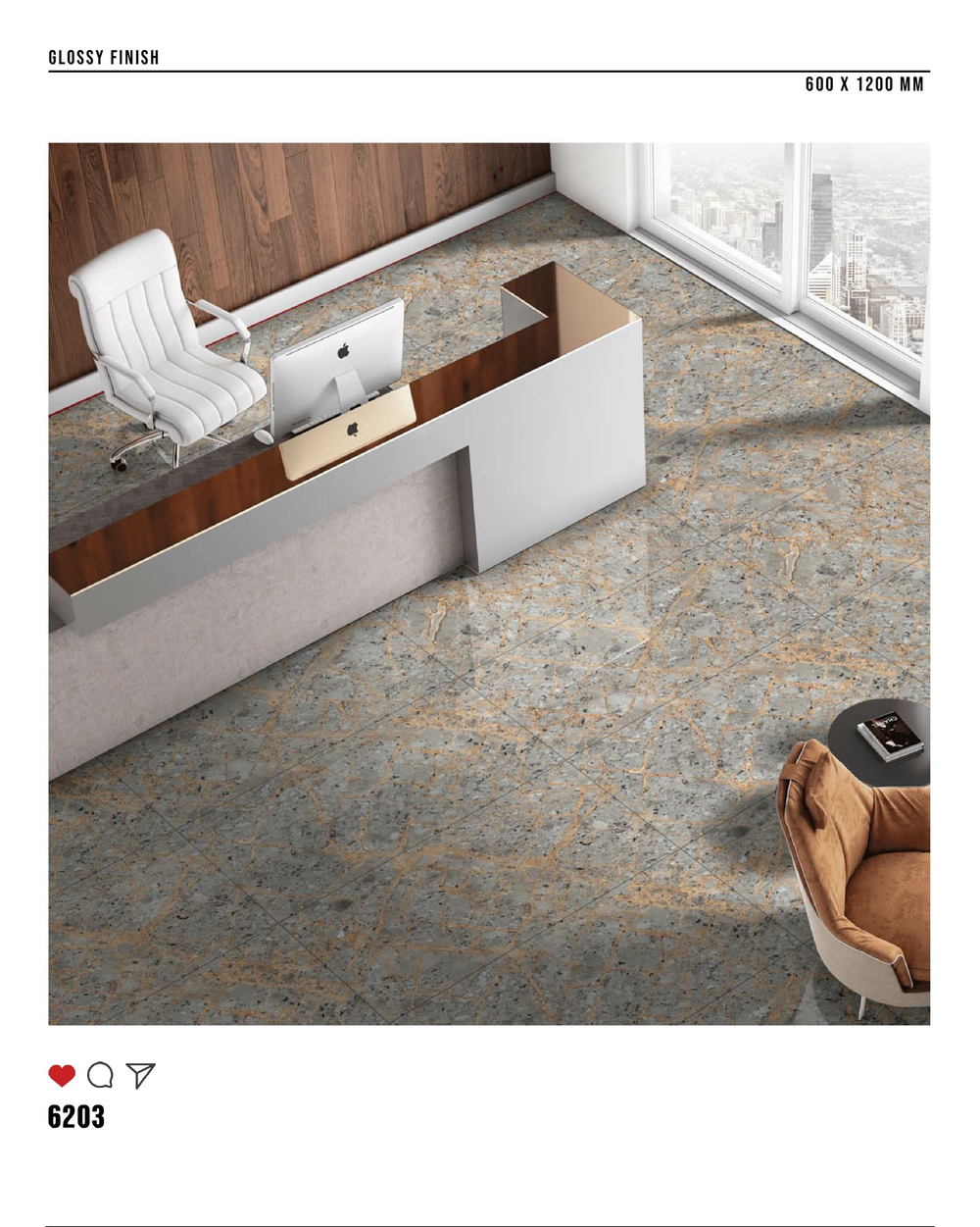 Керамогранит glossy №3 60х120, 6203