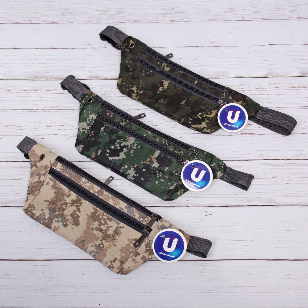 Сумка на пояс для документов и телефона «Ultramarine - Street sports», хаки, микс 4 цвета, 34*11,5*19,5см
