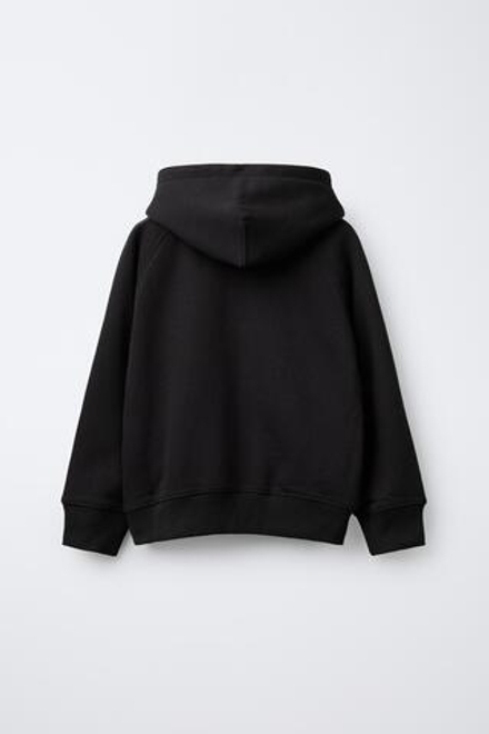 ZARA ТОЛСТОВКА С ВЫШИВКОЙ И КАРМАНОМ, ТЕМНЫЙ АНТРАЦИТ