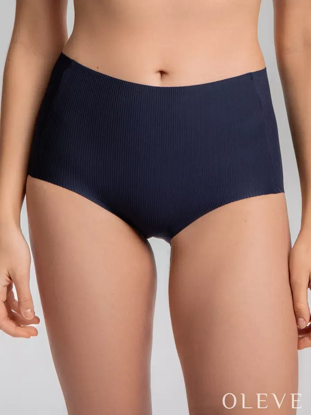 Бесшовные трусы в рубчик Plus size
