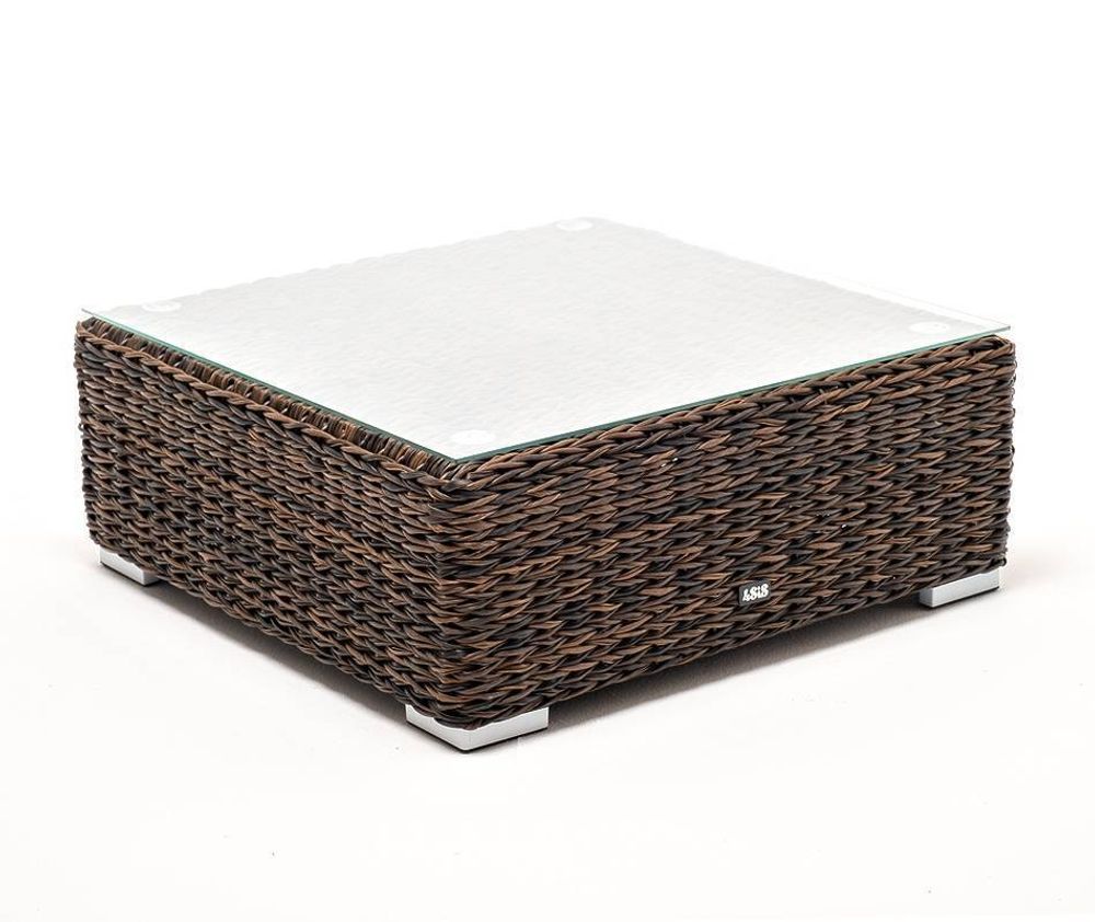 "Лунго" журнальный столик плетеный (гиацинт), цвет коричневый