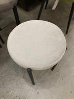 Табурет Лондон каркас черный основание велюр серый