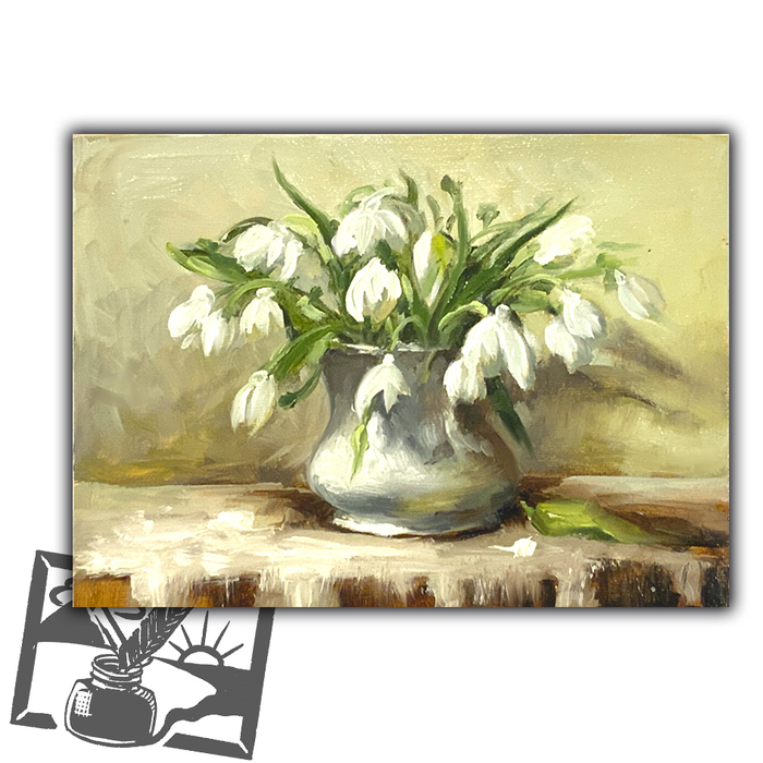 Открытка почтовая. Соколова Ольга. Подснежники