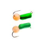 Мормышка True Weight "Гвоздешарик", Зеленый, шарик "Кошачий глаз" Оранжевый