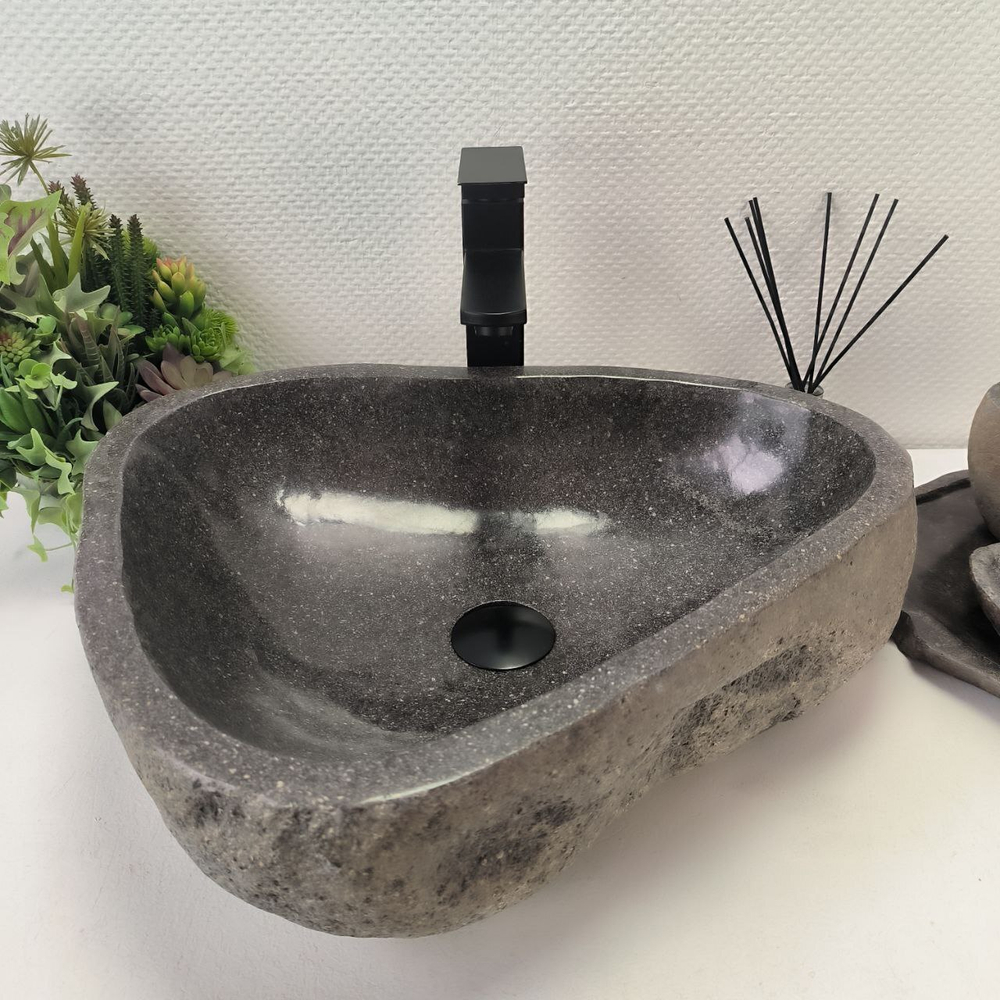 Раковина из речного камня RS-62804 (51*41*15) 56