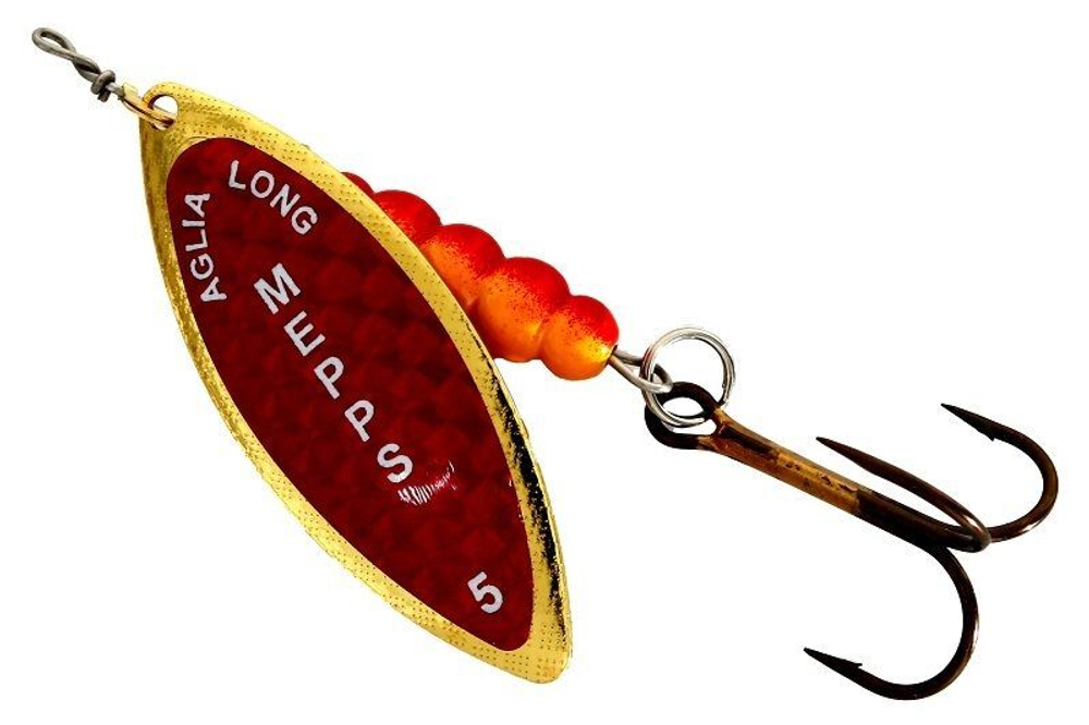 Блесна для рыбалки вращающаяся Mepps AGLIA LONG REDBO