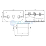 АД.02.3 Адаптер для трех сенсорных пьезокнопок ПК.01 плитка
