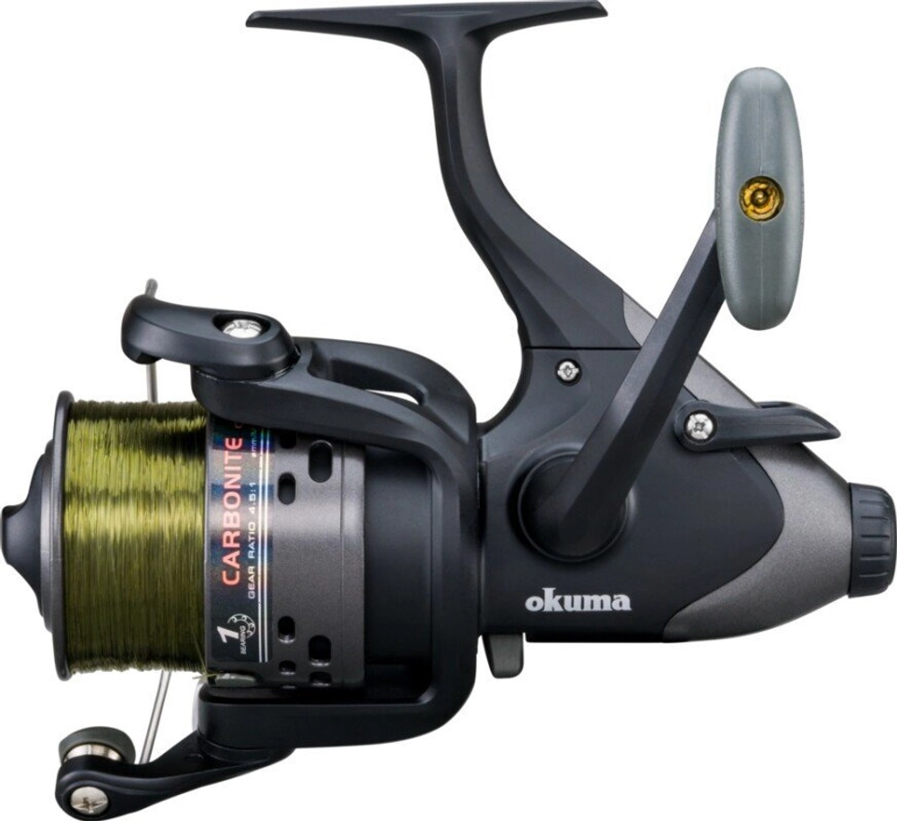 Катушка рыболовная Okuma Carbonite XP Baitfeeder 140a + доп. шпуля