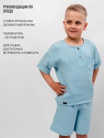 Костюм с шортами и футболкой из муслина на лето