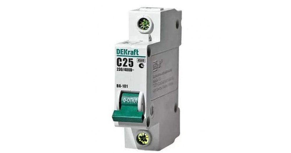 Выкл.автом. 1П 25А хар-ка C 4,5кА DEKraft ВА-101