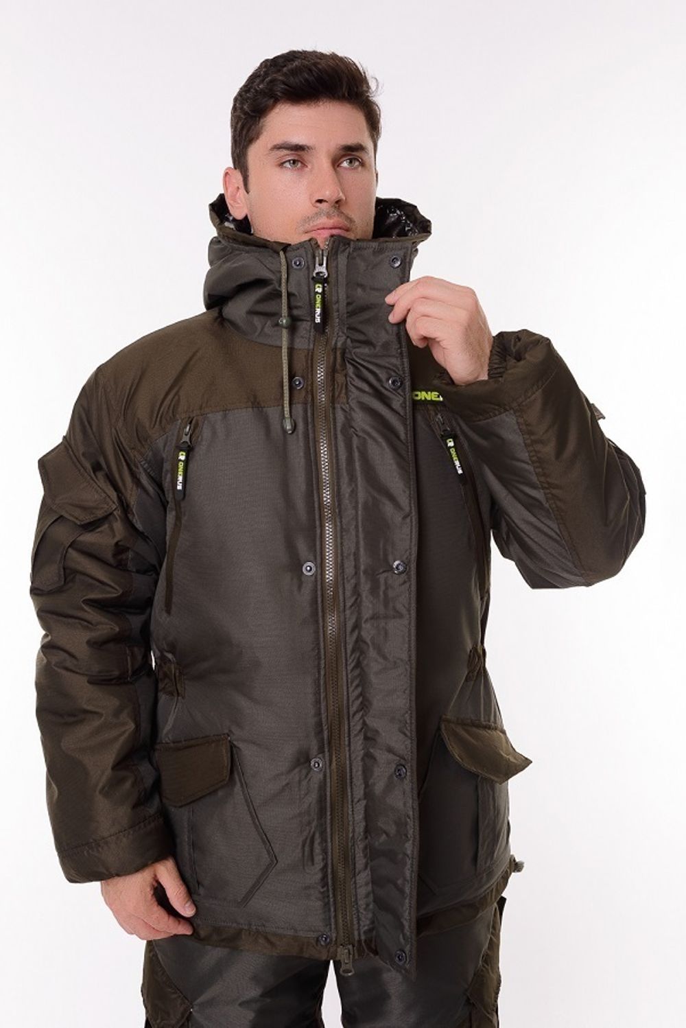 Зимний костюм для охоты и рыбалки ONERUS "Горный -15" (Таслан, Хаки) Полукомбинезон