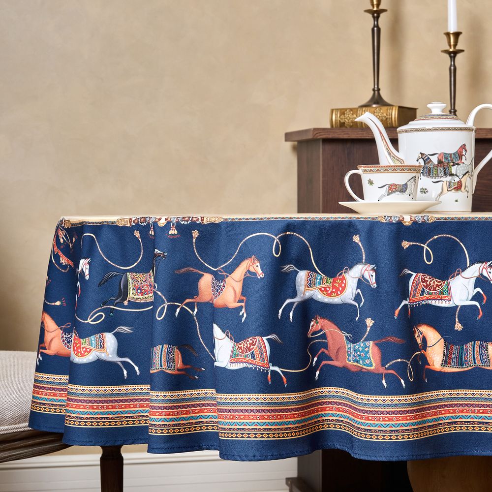 СКАТЕРТЬ ОВАЛЬНАЯ "PASSAGE"140Х180СМ ,БЕЖЕВЫЙ, 100% ХЛОПОК,ТВИЛ, ПРОПИТКА