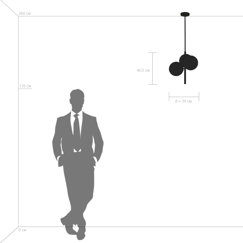 815031 Люстра CROCO 3х40W E14 ЛАТУНЬ