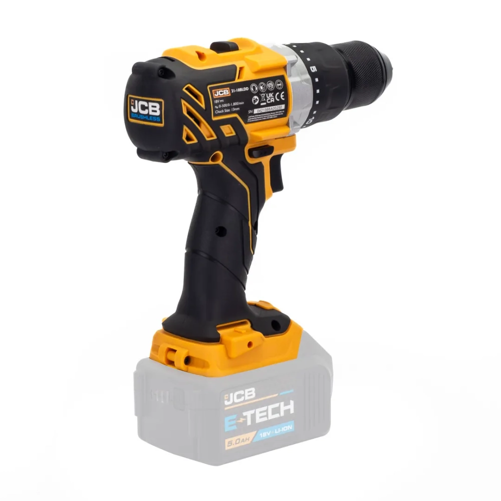 Дрель-шуруповерт аккумуляторная 18V, max 65Nm, без аккумулятора JCB JCB-18BLDD-B-E