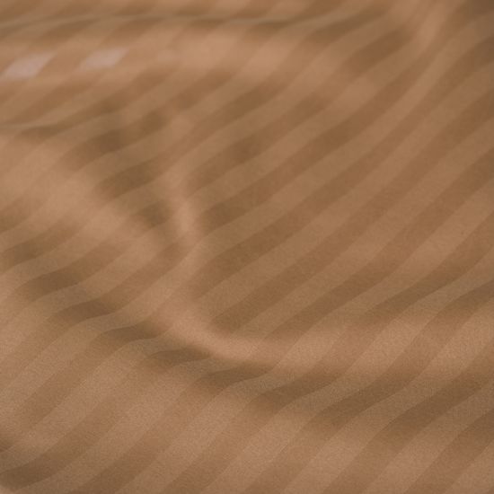 Простыня на резинке Brown, 200x200х30, страйп полисатин HOMY