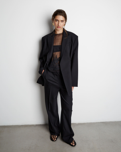 Брюки из шерсти черный