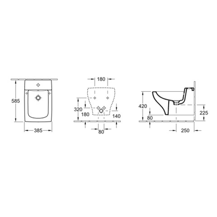 Биде Villeroy & Boch La Belle подвесное 542700R1