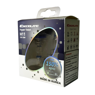 Лампа H11 55W 12V HV PGJ19-2 Excelite комплект высокое напряжение