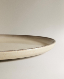 Zara Home набор столовой посуды из каменной керамики, цвет бежевый, 27.4 см