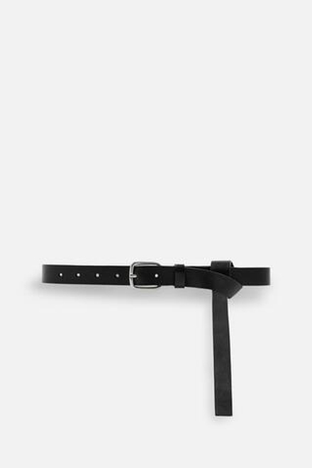 ZARA ДЛИННЫЙ КОЖАНЫЙ РЕМЕНЬ, ЧЕРНЫЙ