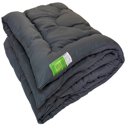 Одеяло "АВТ. ЛЕБЯЖИЙ ПУХ-CLASSIC" всесезонное, плотность 300 г/м2, цвет угольный, микрофибра, Россия.