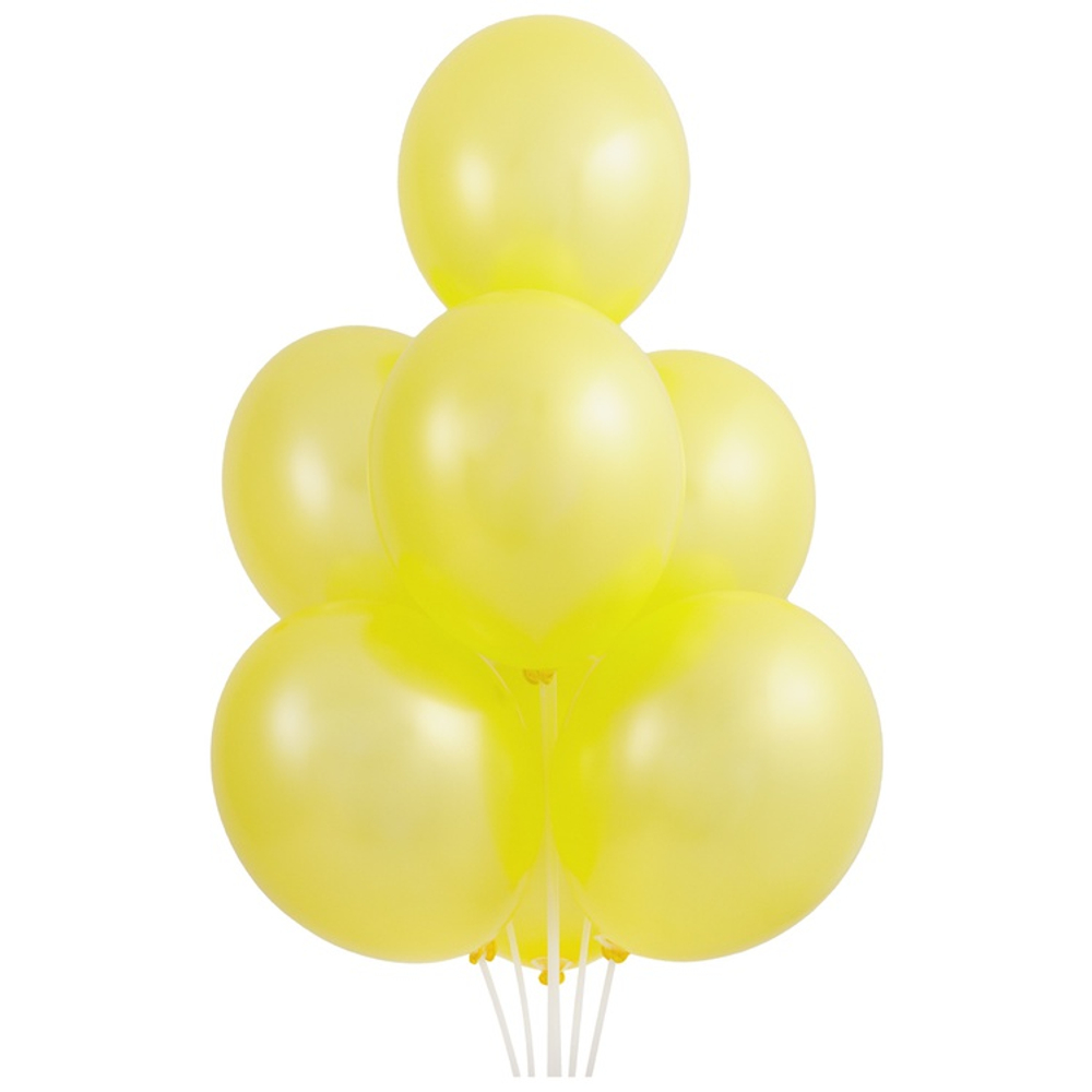 Желтые воздушные шары металлик Экстра Citrus Yellow