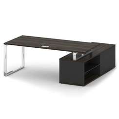 Shift Стол руководителя с опорной греденцией, левый SK.SRG-200 (L) Дуб Мали/Антрацит 2000*1800*753