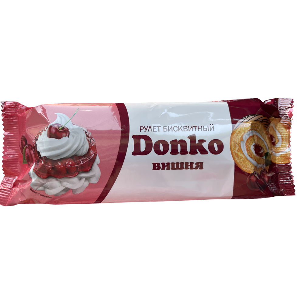 Рулет бисквитный "Донко" вишня", 160г