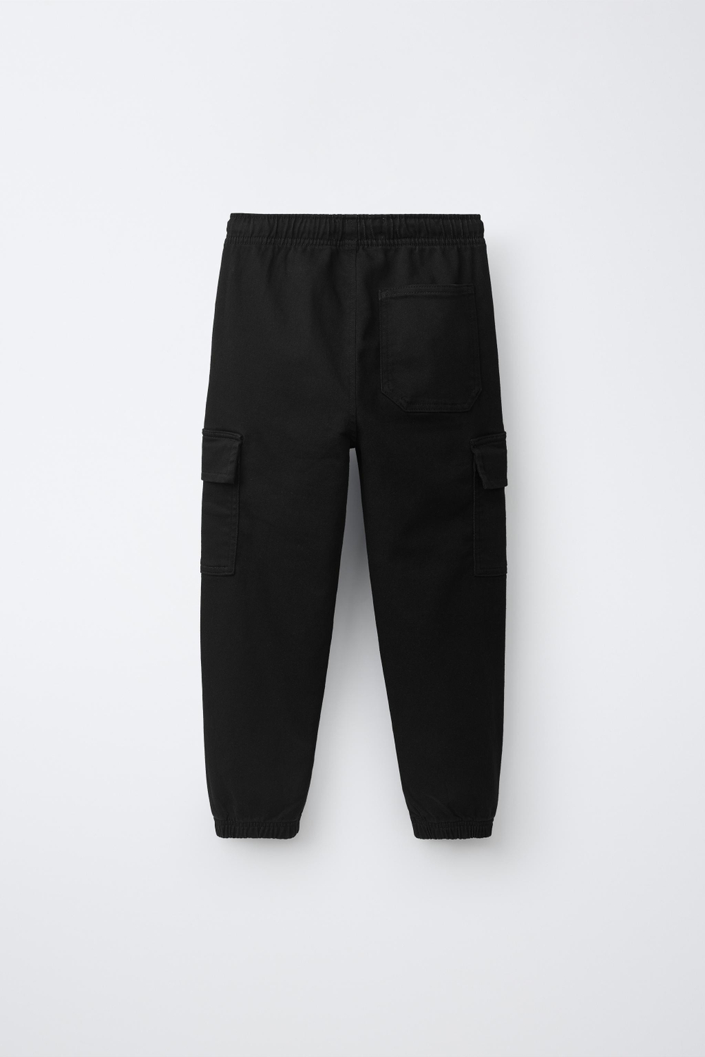 ZARA БРЮКИ КАРГО, ЧЕРНЫЙ