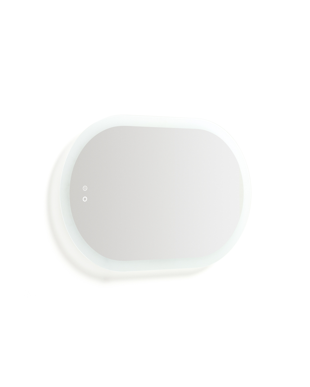 Овальное зеркало для ванной Mervi со LED подсветкой и защитой от запотевания 80 x 50 см