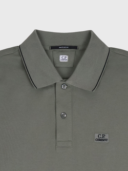 Поло с длинным рукавом C.P. Company Stretch Piquet Line Dark Green