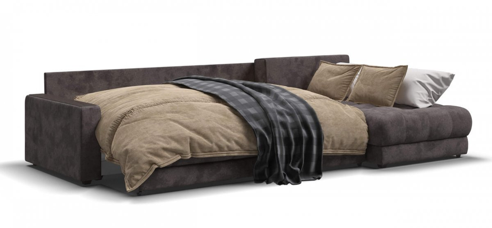 Угловой диван Босс Макс Велюр Алькантара серый