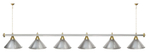 Лампа STARTBILLIARDS 6 пл. (плафоны зеленые,штанга золотая,фурнитура золото)