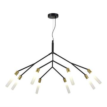 SLE1129-403-08 Светильник подвесной Черный, латунь/Белый G9 8*5W KAITO