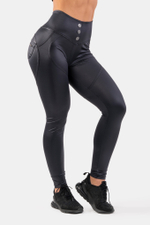 Брюки High Waist Glossy Look Bubble Butt Pants 586