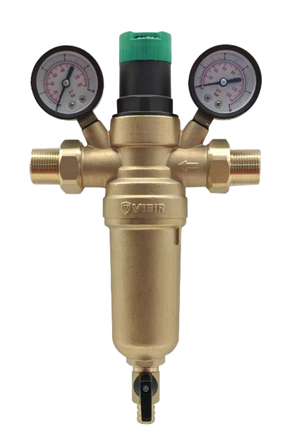 Фильтр с регулятором давления и 2-я манометрами 3/4 для ГОР. воды  ViEiR  (10/1шт)
