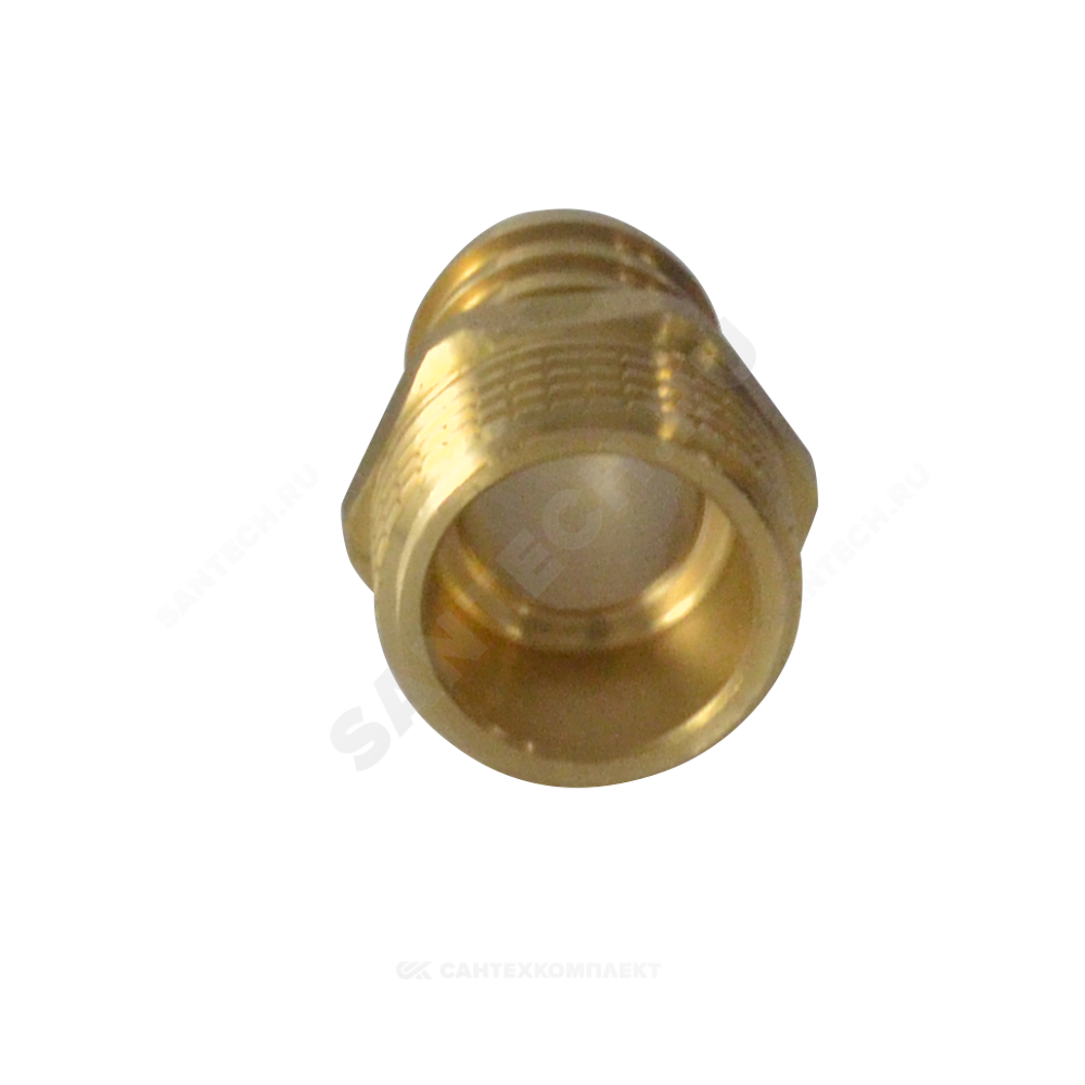 Переходник штуцерный латунь неразъемный для шланга Дн 20х3/4" НР SantechSystems