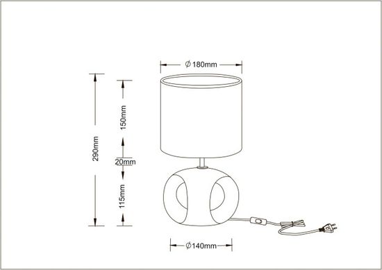 Интерьерная настольная лампа Zaurak A5035LT-1CC