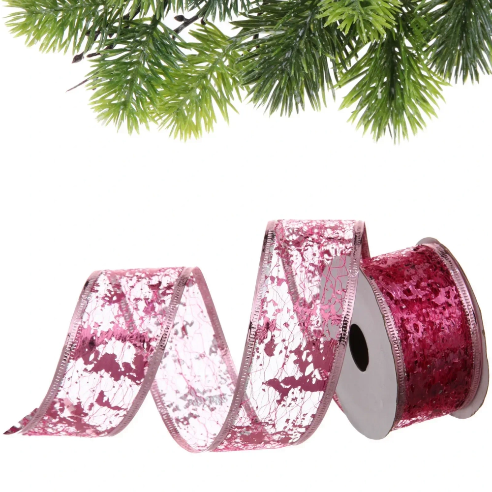 Лента для декорирования «Изящная» 4 см, 2,7 м, Розовый (микс дизайнов)