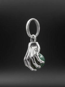 Подвес "Создатель" из серебра с малахитом