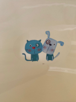 Ванна детская 102 см со сливом "КОТ и ПЕС" желтый