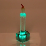 Сувенир с подсветкой «Свеча праздничная» 15 см, серебро