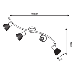 Спот Arte Lamp A5062PL-4AB