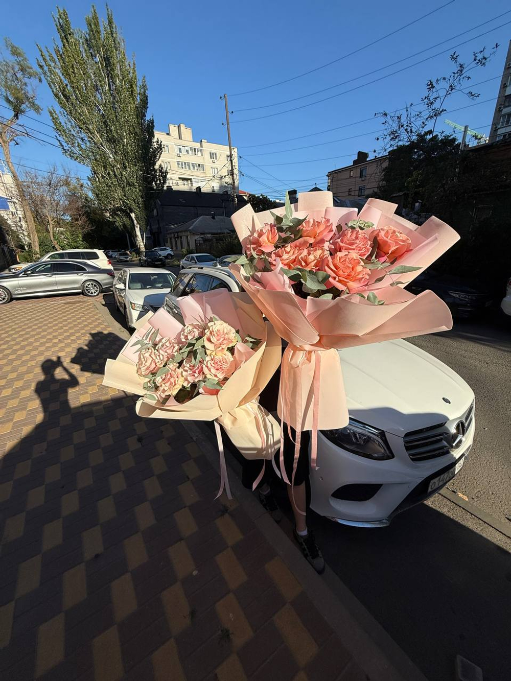 Букет розовых французких роз