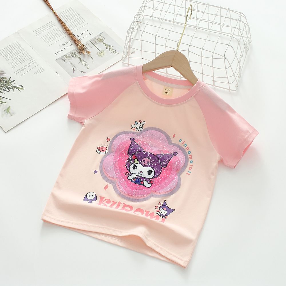 Футболка для ребенка &quot;Kuromi Sparkle&quot;, розовая