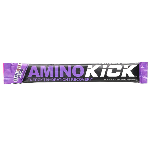 NutraBio, Amino Kick, виноградные ягоды, 1 шт., 9,1 г (0,32 унции)