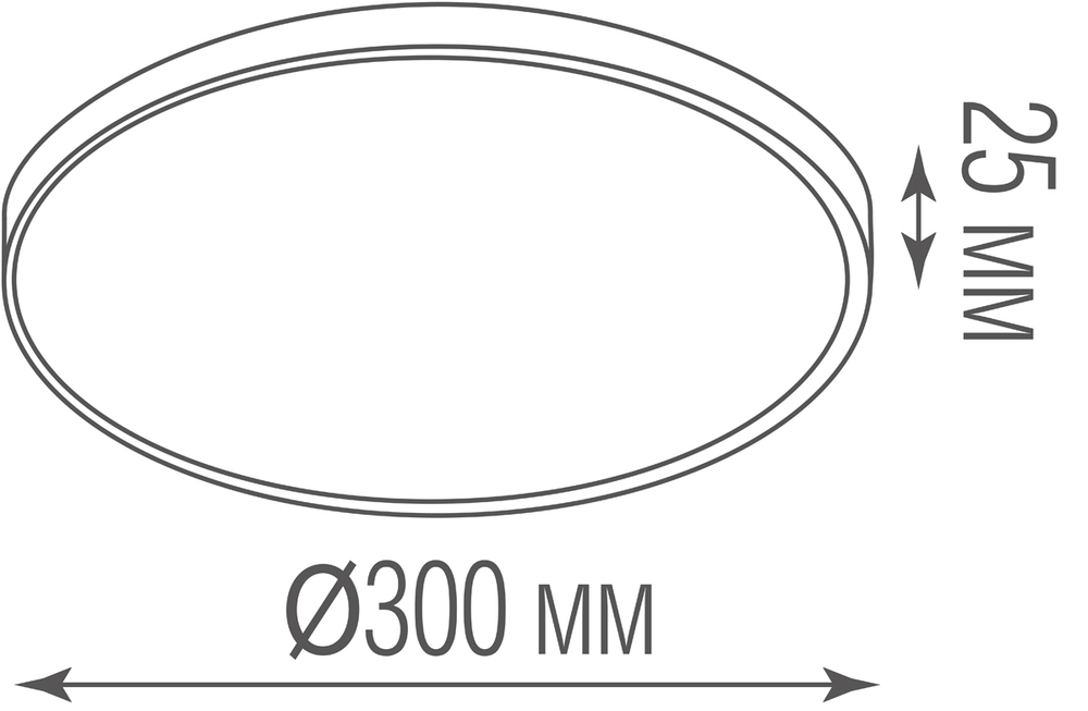 Накладной светодиодный светильник,  24Вт,  4000К