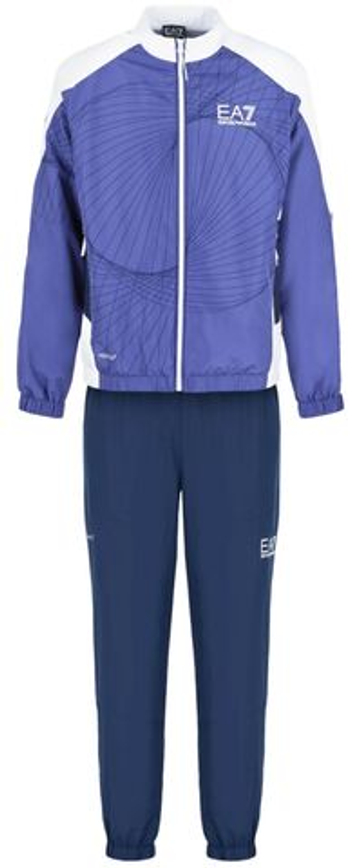 Мужской теннисный костюм EA7 Man Woven Tracksuit - небесный