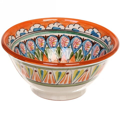 Коса для первых блюд большая 18см оранжевая Риштанская Керамика