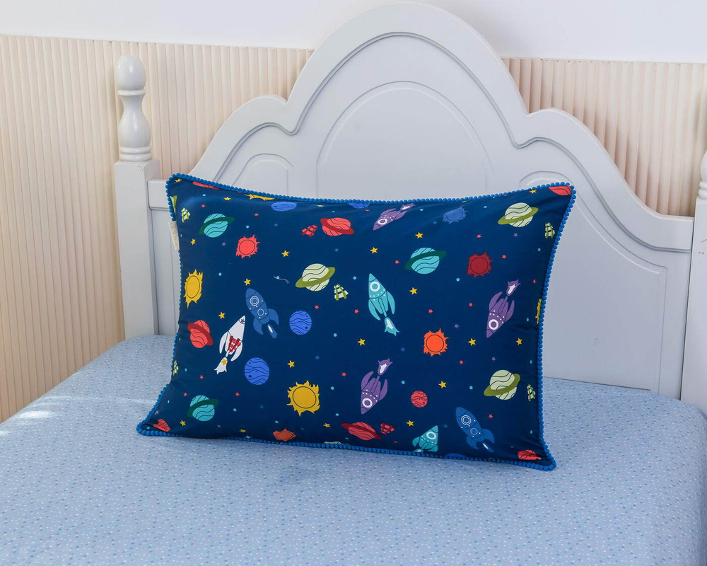 Детское постельное белье 1.5 спальное Sofi De MarkO Макрокосмос синее